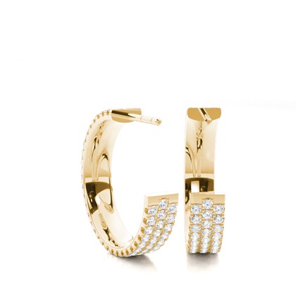 Gelbgold Diamant Ohrringe