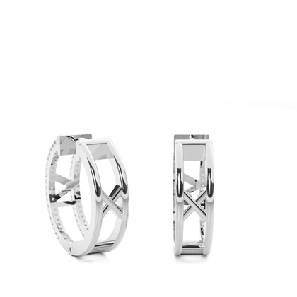 Runde Diamant Creolen in einer Illusion