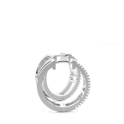 Runde Diamant Creolen in einer Illusion