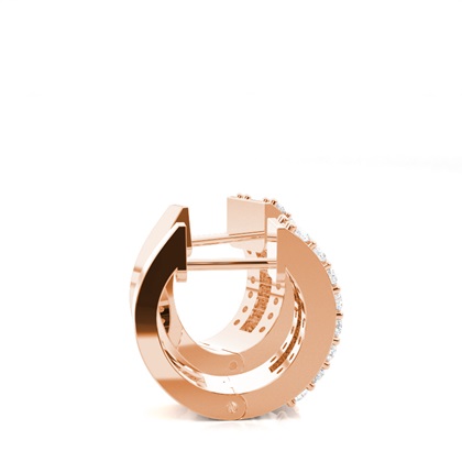 Runde Diamant Creolen in einer Krappenfassung