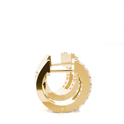 Runde Diamant Creolen in einer Krappenfassung