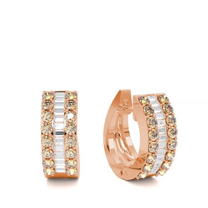 Rose Gold Diamond Earrings