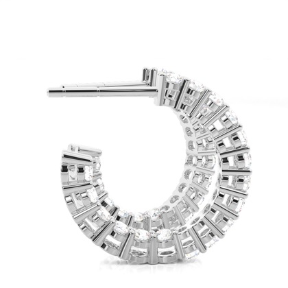 Runde Diamant Designer Ohrringe in einer Krappenfassung