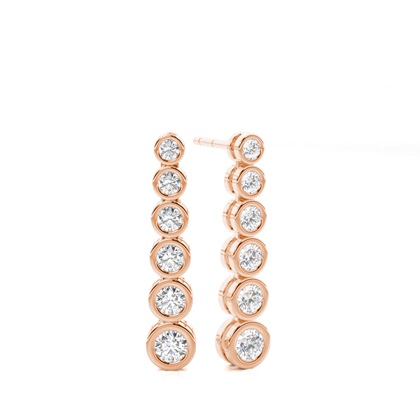 Rose Gold Journey Diamond Earrings