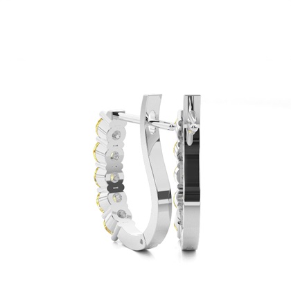 Silver Diamond Earrings