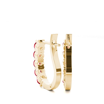 Yellow Gold Diamond Earrings