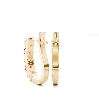 Yellow Gold Diamond Earrings