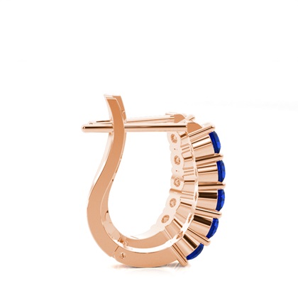 Runder blauer Saphir-Creolenring