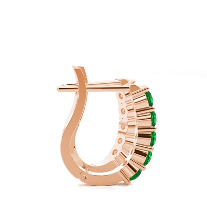 Runder Smaragd Creolen