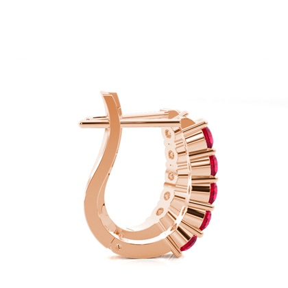 Runder Rubin Creolen