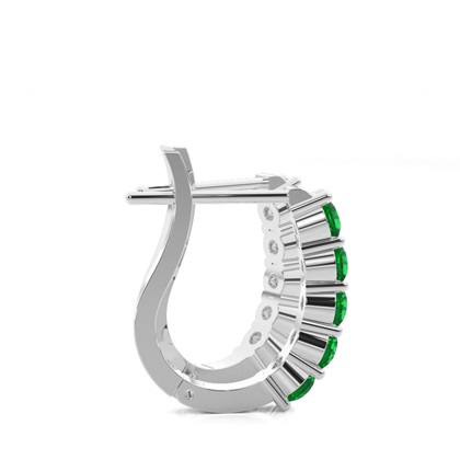 Runder Smaragd Creolen