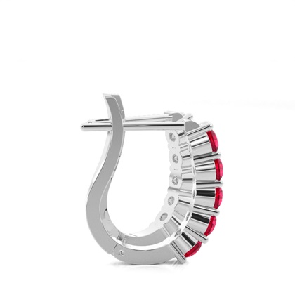 Runder Rubin Creolen