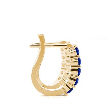 Runder blauer Saphir-Creolenring