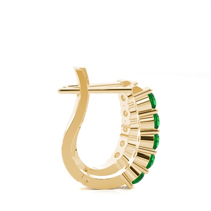 Runder Smaragd Creolen