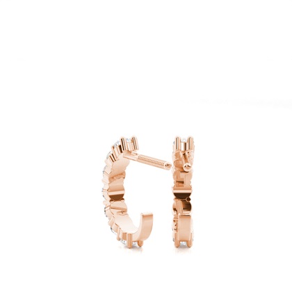 Rosaguld Diamant Øreringe
