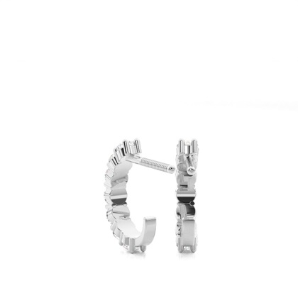 Runde Diamant Designer Ohrringe in einer Krappenfassung