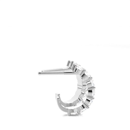 Runde Diamant Designer Ohrringe in einer Krappenfassung