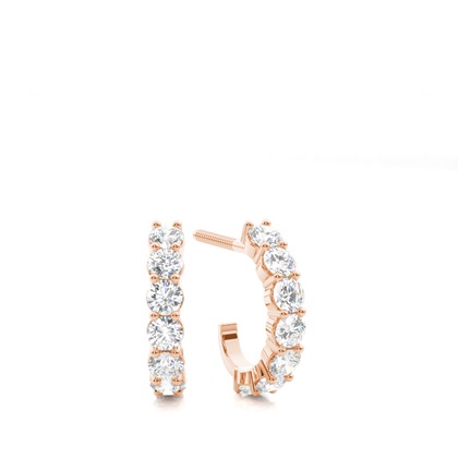 White Gold Round Diamond Designer Earrings