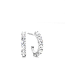 Runde Diamant Designer Ohrringe in einer Krappenfassung