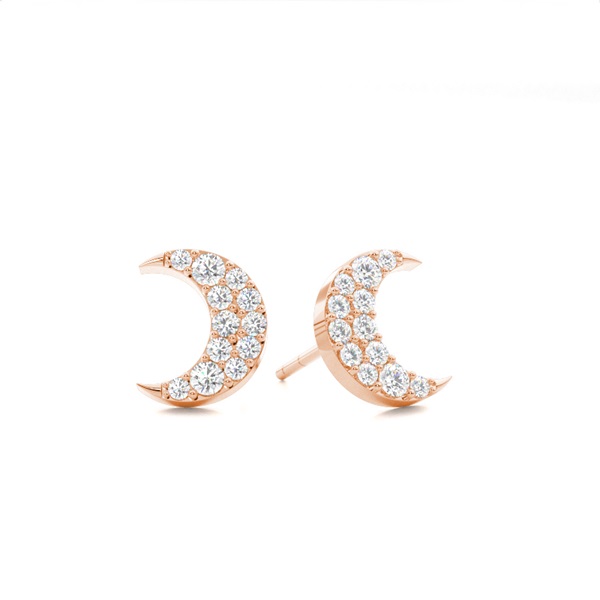 White Gold Round Diamond Cluster Earrings