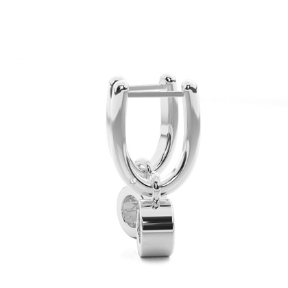 Diamant Kronleuchter Ohrhänger in einer Zargenfassung