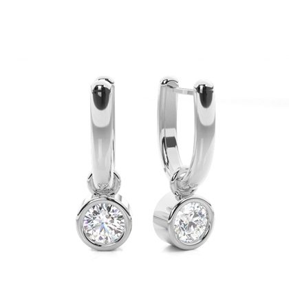 White Gold Drop Earrings Diamond Earrings