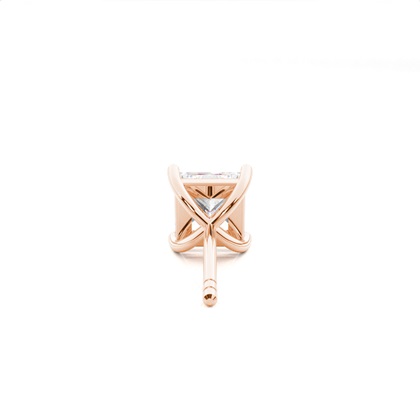 4 Prong Setting Princess Diamond Men's Single Earring