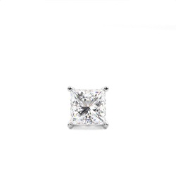 4 Prong Setting Princess Diamond Men's Single Earring