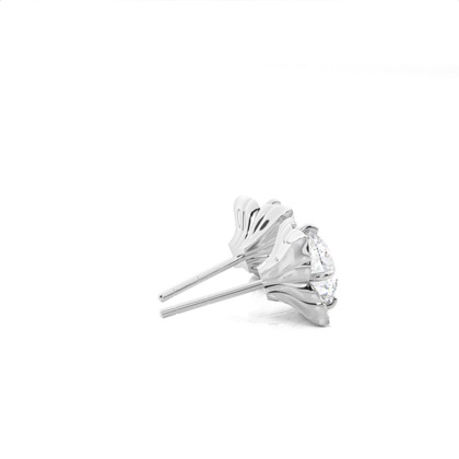 4 Prong Setting Halo Stud Earring