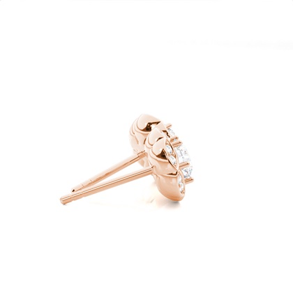 Diamant Cluster Ohrringe rund in einer Krappenfassung