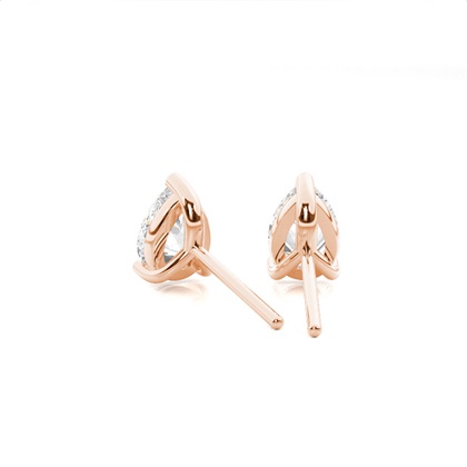 Rotgold Ohrringe Mit Diamanten