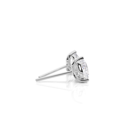 3 Prong Setting Pear Moissanite Stud Earrings
