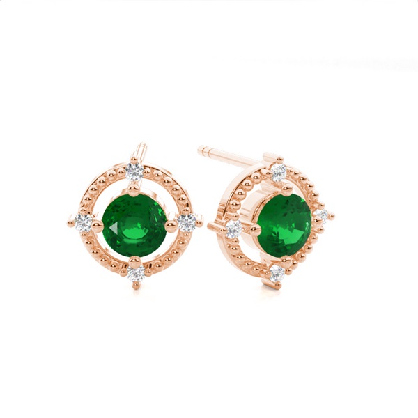 4 Prong Setting Gemstone Designer Stud Earrings
