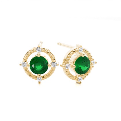 4 Prong Setting Gemstone Designer Stud Earrings