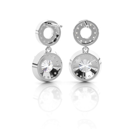 Multi Moissanit Ohrstecker in einer Krappenfassung