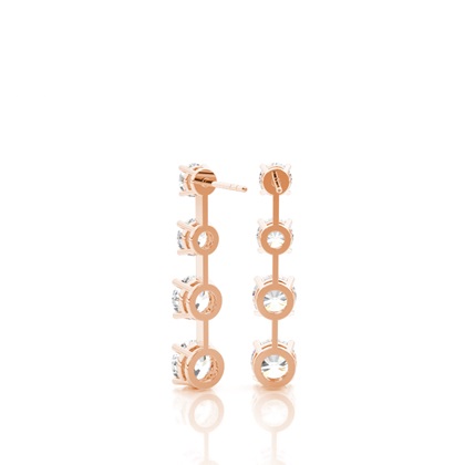 Rotgold Diamant Ohrringe