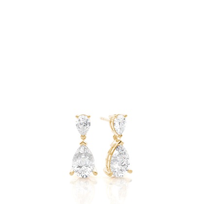 Yellow Gold Diamond Earrings