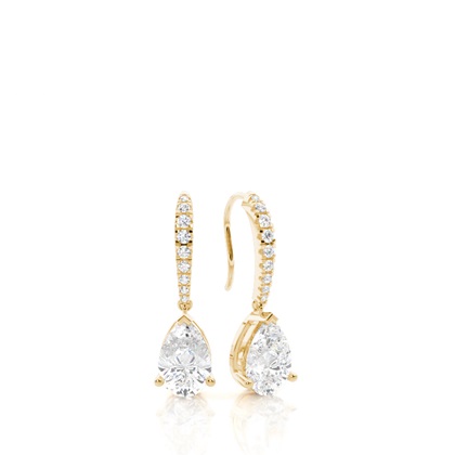 Yellow Gold Diamond Earrings