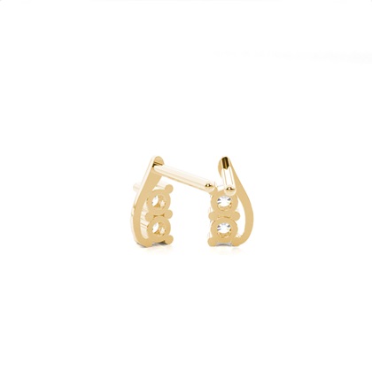 Yellow Gold Diamond Earrings