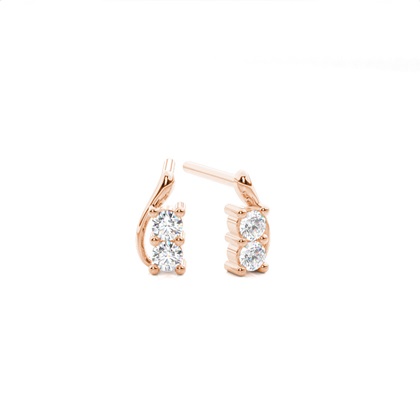 Rose Gold Designer Diamond Earrings
