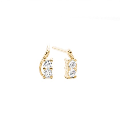 Yellow Gold Designer Diamond Earrings