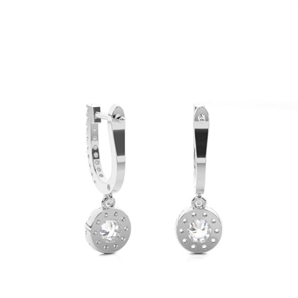 Silver Diamond Earrings