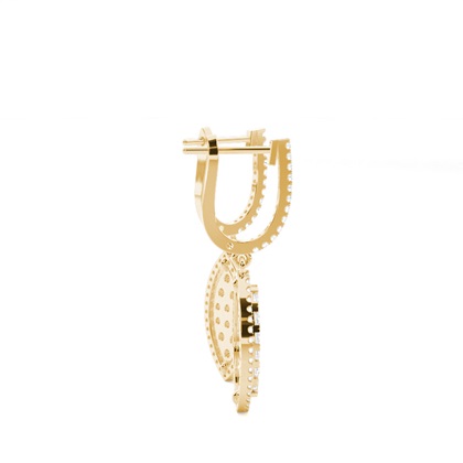 Yellow Gold Lab Grown Diamond Earrings