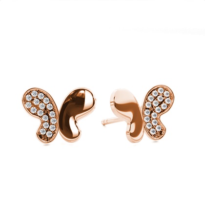 Rose Gold Designer Diamond Earrings
