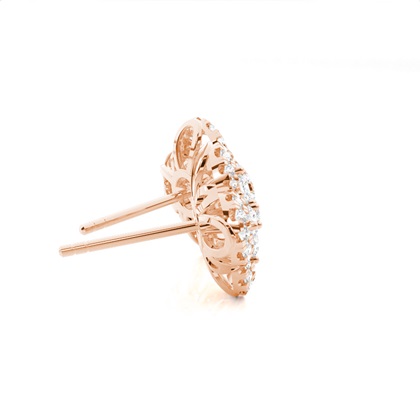 Rotgold Cluster Ohrringe