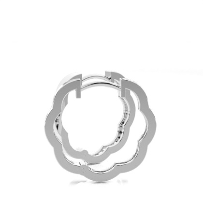 Runde Diamant Creolen in einer Kanalfassung