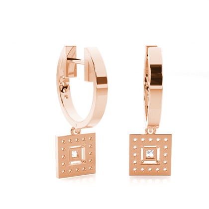 Rotgold Diamant Ohrringe