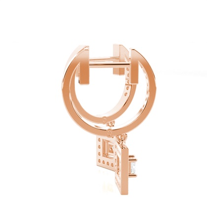 Runde Diamant Creolen in einer Kanalfassung