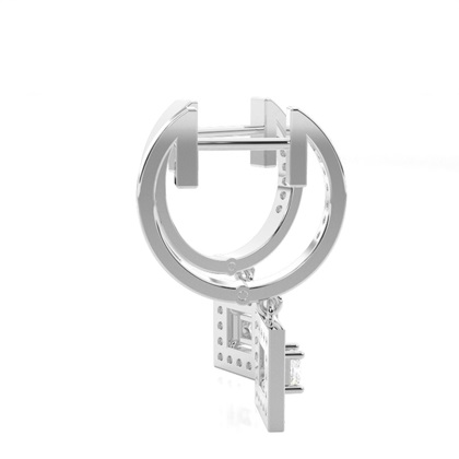 Runde Diamant Creolen in einer Kanalfassung