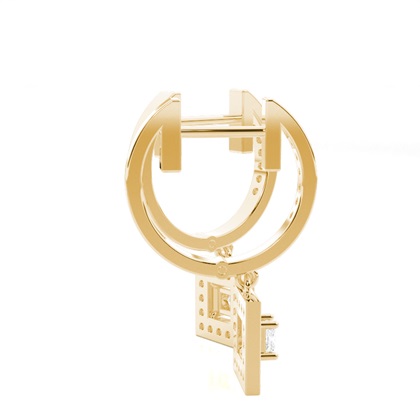 Runde Diamant Creolen in einer Kanalfassung